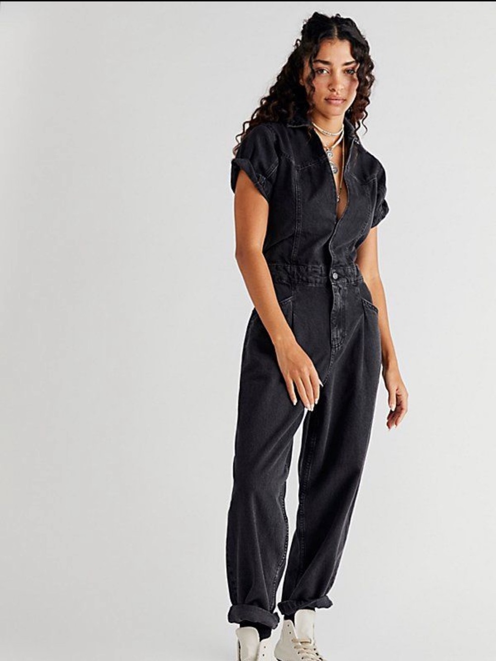Free People We The Free Denim Jumpsuit